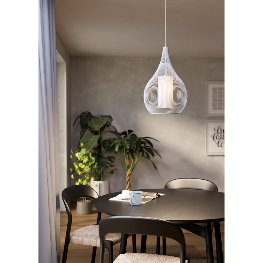 Eglo - Hängeleuchte an Schnur 1xE27/40W/230V weiß