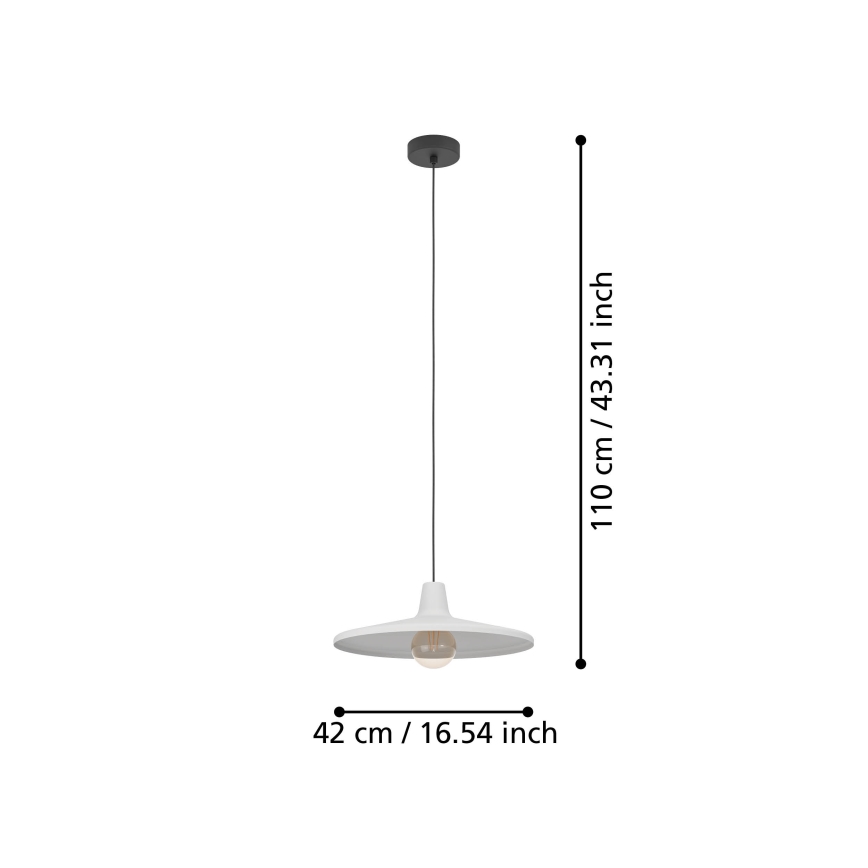 Eglo - Hängeleuchte an Schnur 1xE27/40W/230V