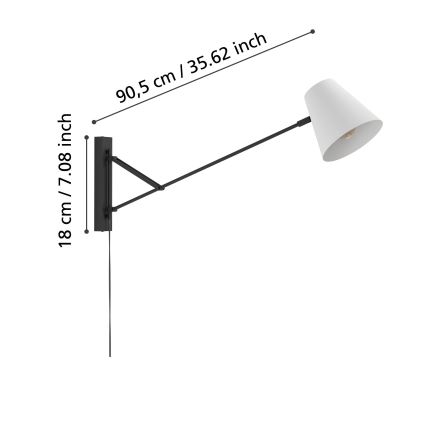 Eglo - Wandlampe 1xE27/40W/230V