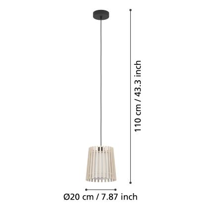 Eglo - Hängeleuchte an Schnur 1xE27/25W/230V