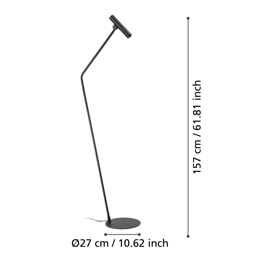 Eglo - LED-Stehleuchte LED/5W/230V 3000K schwarz