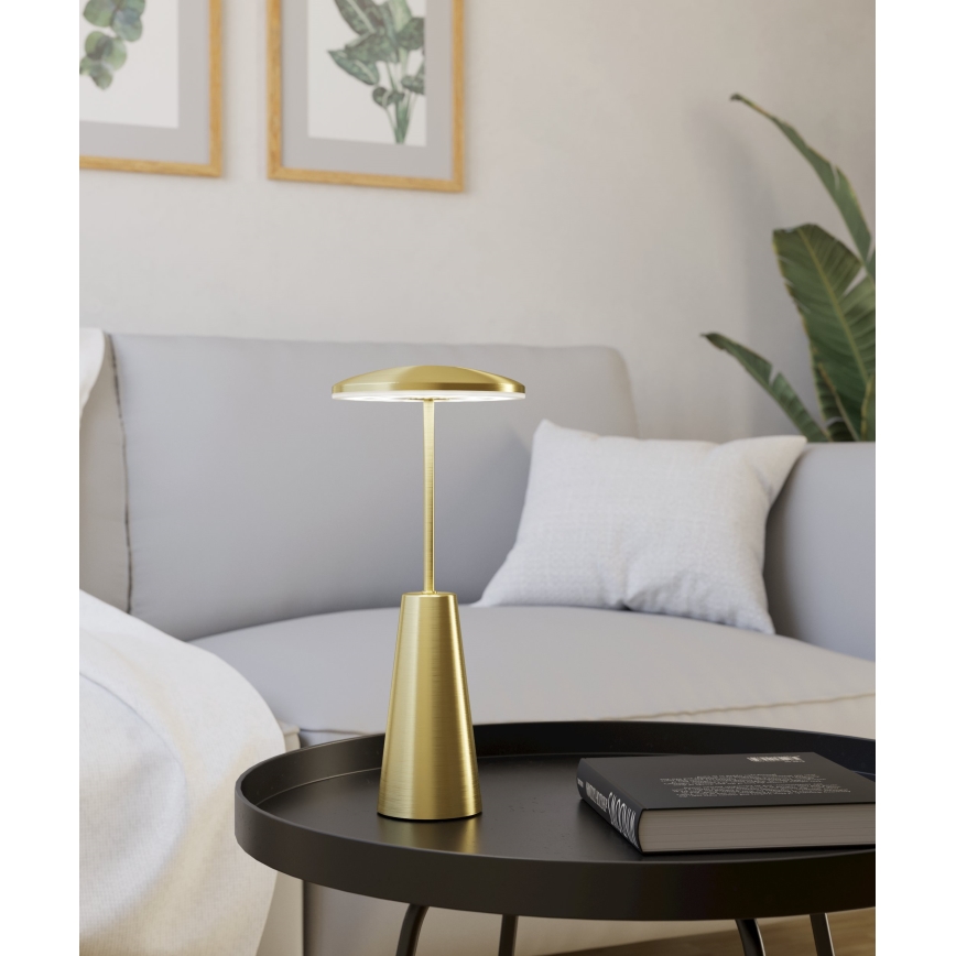 Eglo - Dimmbare LED-Außenleuchte mit Touch-Funktion LED/2,8W/5V 2400K/3000K/4000K 5200 mAh IP54 golden
