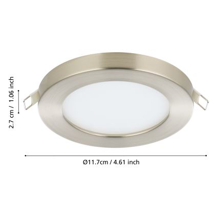 Eglo - LED-Einbauleuchte LED/5,5W/230V 3000K Chrom