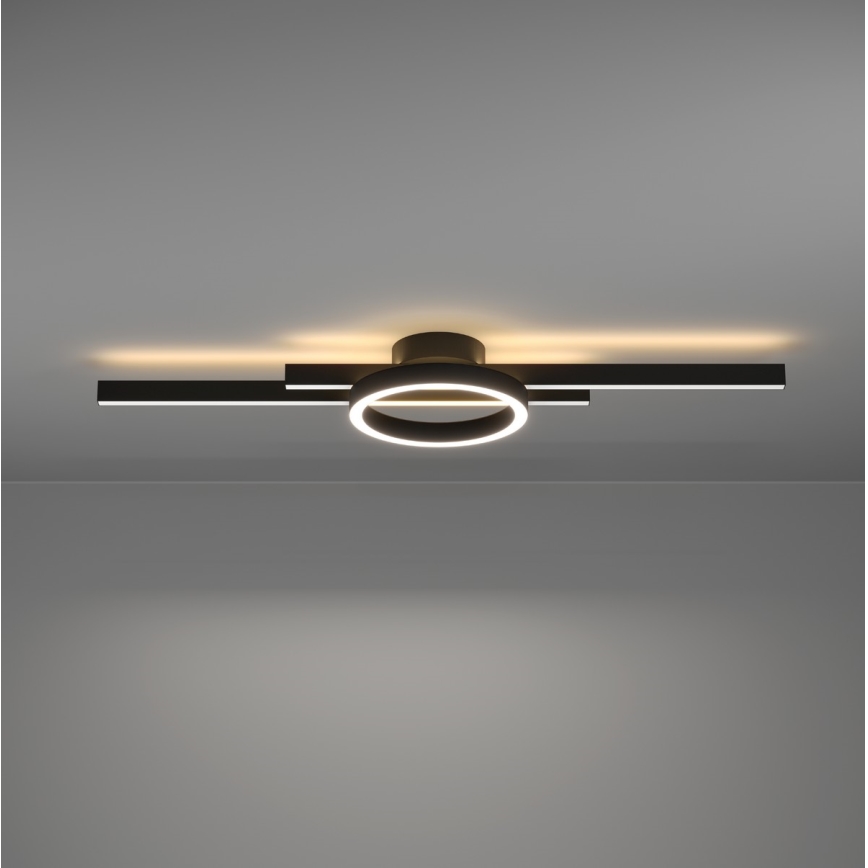 Eglo - Dimmbare LED-RGBW-Deckenleuchte LED/23,5W/230V 2700-6500K schwarz + Fernbedienung