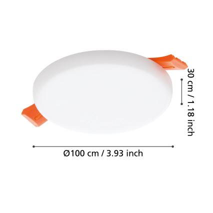 Eglo - LED-Einbauleuchte für Badezimmer LED/5,5W/230V d 10 cm IP65