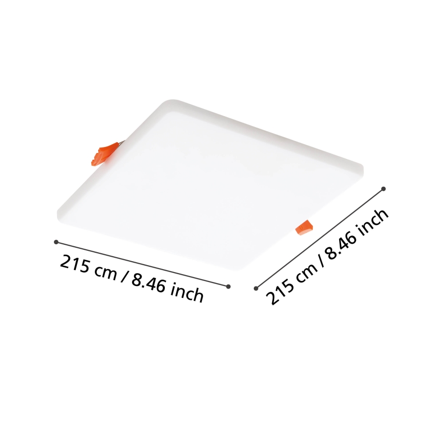 Eglo - LED-Einbauleuchte für Badezimmer LED/18W/230V 21,5x21,5 cm IP65