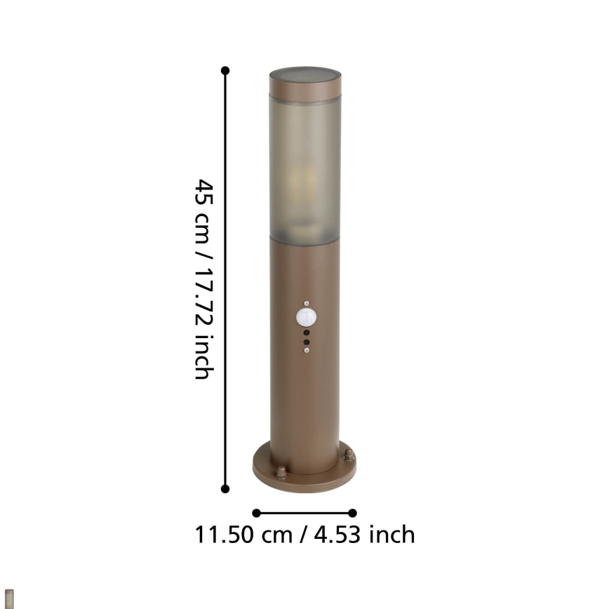Eglo - Auβenleuchte mit Sensor 1xE27/15W/230V 45 cm IP44