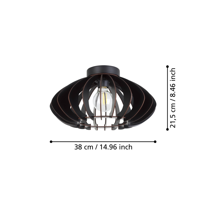 Eglo - Deckenleuchte 1xE27/40W/230V d 38 cm schwarz