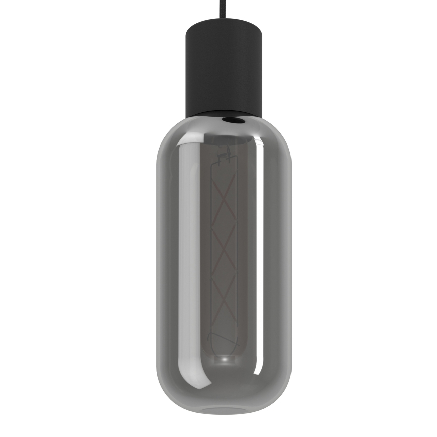 Eglo - Pendelleuchte mit Kabel 3xE27/4W/230V schwarz/rauchfarben