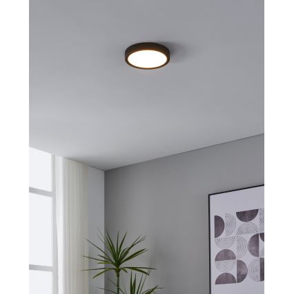 Eglo - LED-Deckenleuchte mit Sensor LED/17W/230V 3000K schwarz