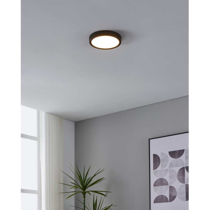 Eglo - LED-Deckenleuchte mit Sensor LED/17W/230V 3000K schwarz