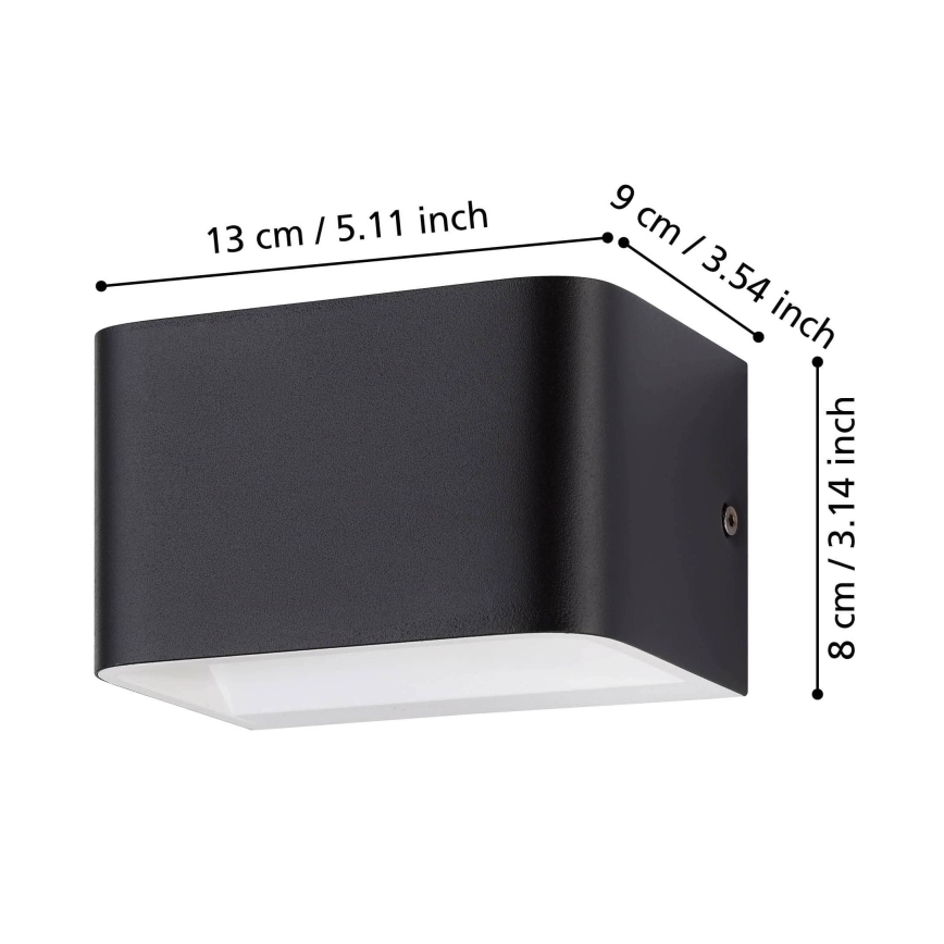 Eglo - LED-Wandleuchte LED/6W/230V 3000K schwarz