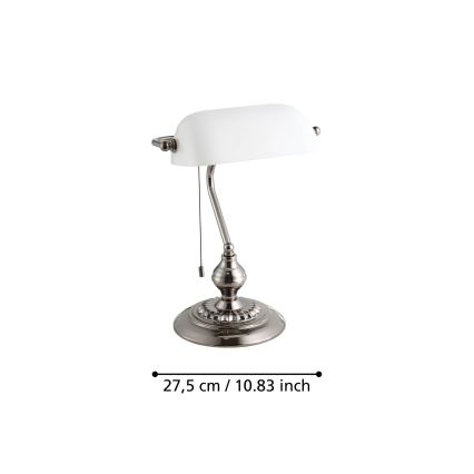 Eglo - Tischleuchte 1xE27/60W/230V weiß/glänzendes Chrom
