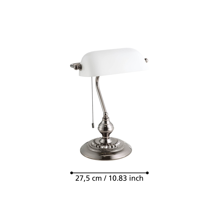 Eglo - Tischleuchte 1xE27/60W/230V weiß/glänzendes Chrom