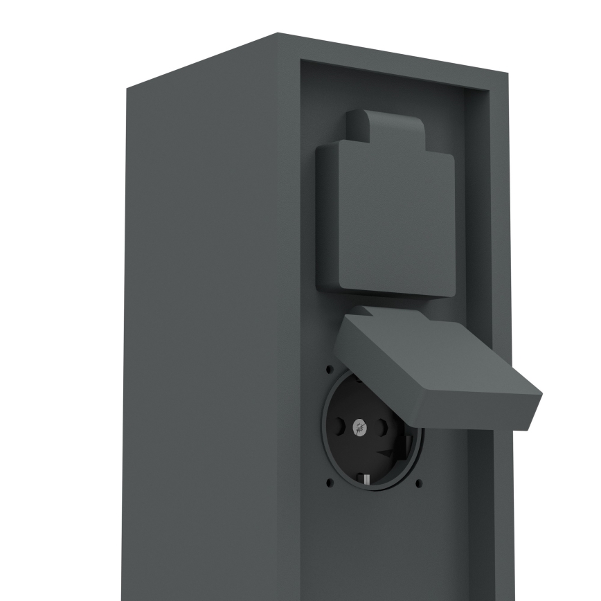 Eglo - Außen-Steckdosensäule IP54 mit SCHUKO, Anthrazit