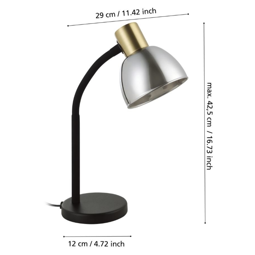 Eglo - Tischleuchte 1xE14/25W/230V golden/schwarz