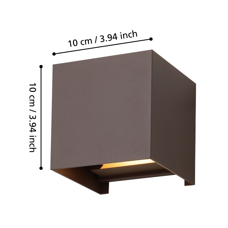 Eglo - LED-Wandleuchte für den Außenbereich 2xLED/2,8W/230V IP54 braun