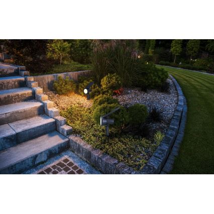 Eglo - LED RGBW dimmbare Solarlampe LED/3W/4,5V IP44 schwarz + Fernbedienung