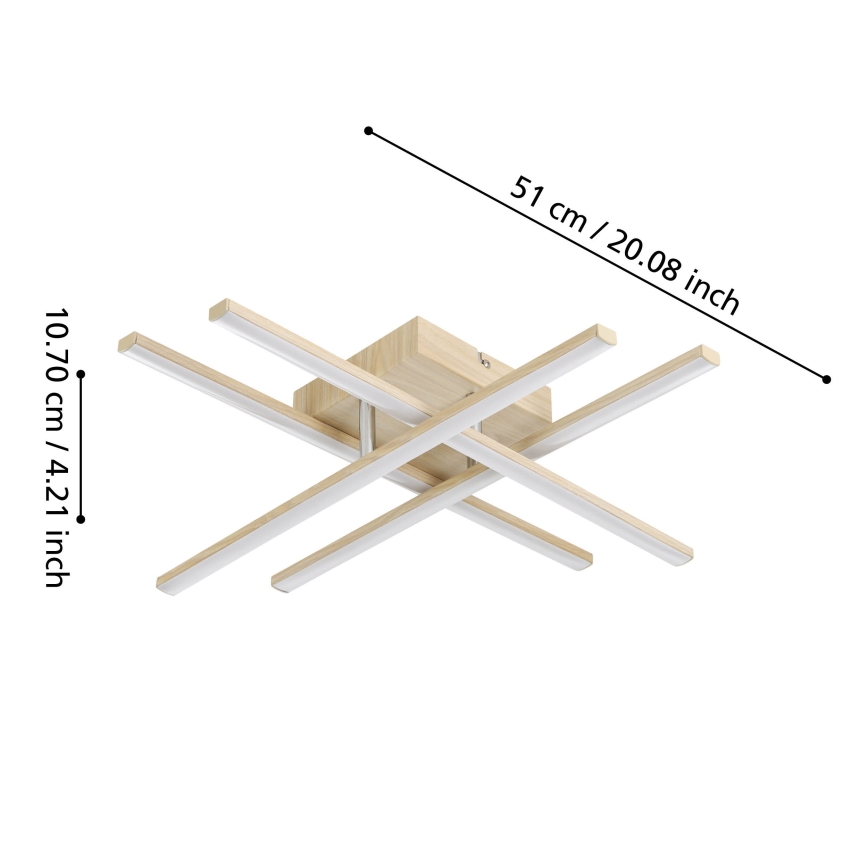 Eglo - LED Deckenleuchte LED/20,5W/230V goldfarben