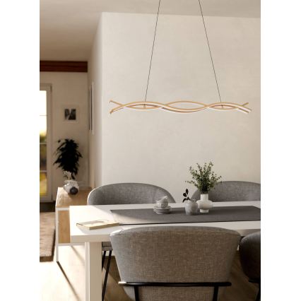 Eglo - LED-Pendelleuchte an Kabel LED/35W/230V beige