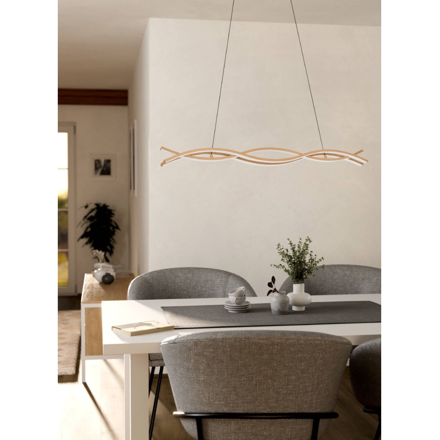 Eglo - LED-Pendelleuchte an Kabel LED/35W/230V goldfarben