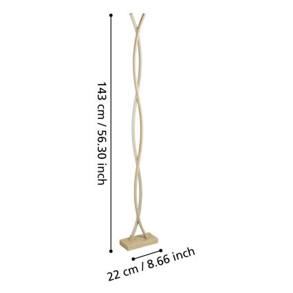 Eglo - LED-Stehlampe LED/36W/230V gold