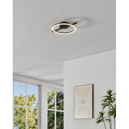 Eglo - Dimmbare LED-RGBW-Deckenleuchte LED/17W/230V 2700-6500K schwarz + Fernbedienung
