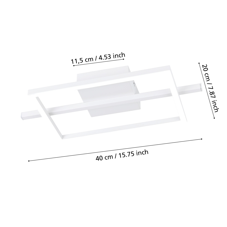 Eglo - Dimmbare LED-RGBW-Deckenleuchte LED/17W/230V 2700-6500K weiß + Fernbedienung