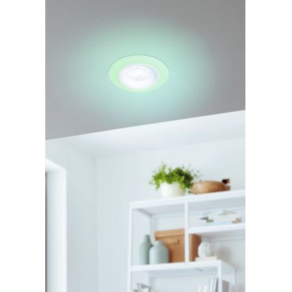 Eglo - SET 3x Dimmbare LED-RGBW-Einbauleuchte für Badezimmer 3xLED/3,8W/230V 2700-6500K IP44 + Fernbedienung