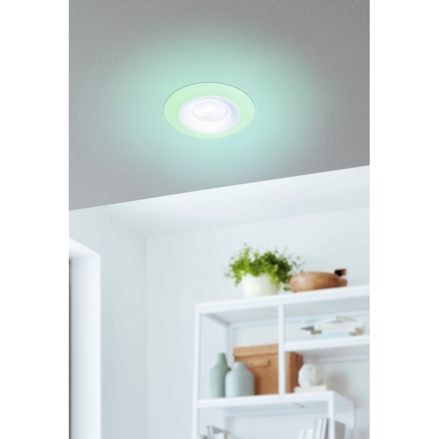 Eglo - SET 3x Dimmbare LED-RGBW-Einbauleuchte für Badezimmer 3xLED/3,8W/230V 2700-6500K IP44 + Fernbedienung