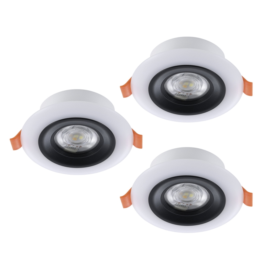 Eglo - SET 3x Dimmbare LED-RGBW-Einbauleuchte für Badezimmer 3xLED/3,8W/230V 2700-6500K IP44 + Fernbedienung