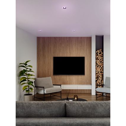 Eglo - SET 3x Dimmbare LED-RGBW-Einbauleuchte für Badezimmer 3xLED/3,8W/230V 2700-6500K IP44 + Fernbedienung
