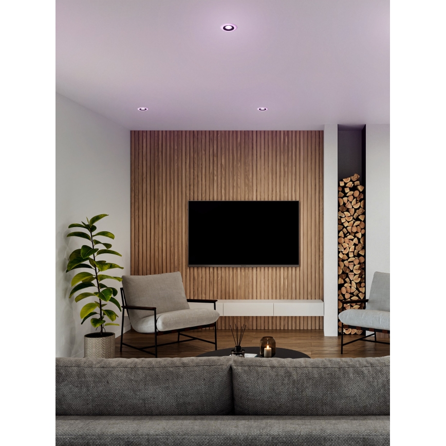 Eglo - SET 3x Dimmbare LED-RGBW-Einbauleuchte für Badezimmer 3xLED/3,8W/230V 2700-6500K IP44 + Fernbedienung