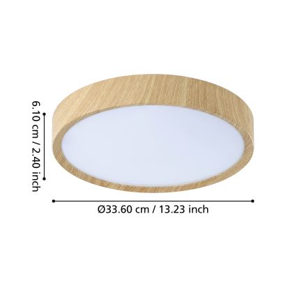 Eglo - LED-Deckenleuchte für Badezimmer LED/14,6W/230V IP44 beige