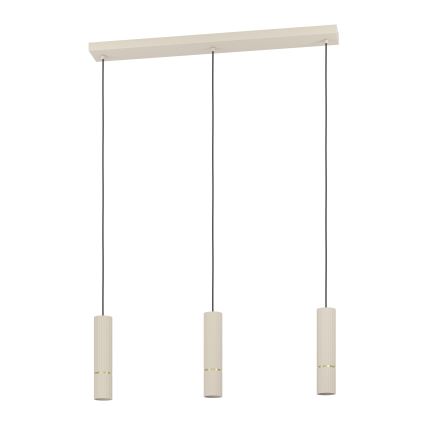Eglo - LED-Hängeleuchte 3xGU10/5W/230V 3000K beige