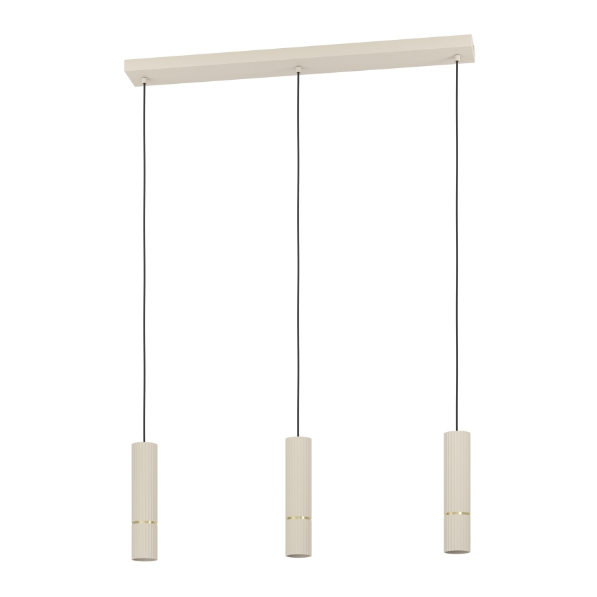 Eglo - LED-Hängeleuchte 3xGU10/5W/230V 3000K beige