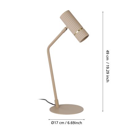 Eglo - LED-Tischleuchte 1xGU10/5W/230V 3000K beige