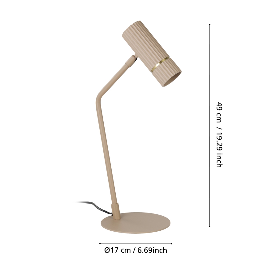 Eglo - LED-Tischleuchte 1xGU10/5W/230V 3000K beige