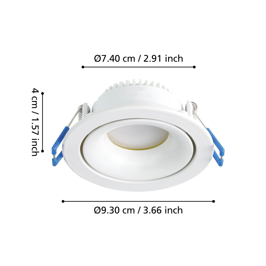 Eglo - Dimmbare LED-Einbauleuchte/4,9W/230V weiß