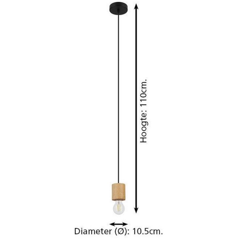 Eglo - Hängeleuchte an Schnur 1xE27/28W/230V - FSC-zertifiziert