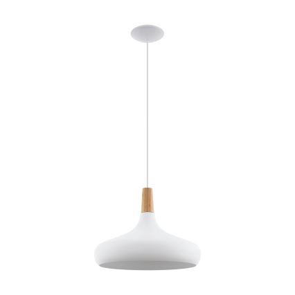 Eglo - Hängeleuchte 1xE27/40W/230V d 40 cm weiß - FSC-zertifiziert