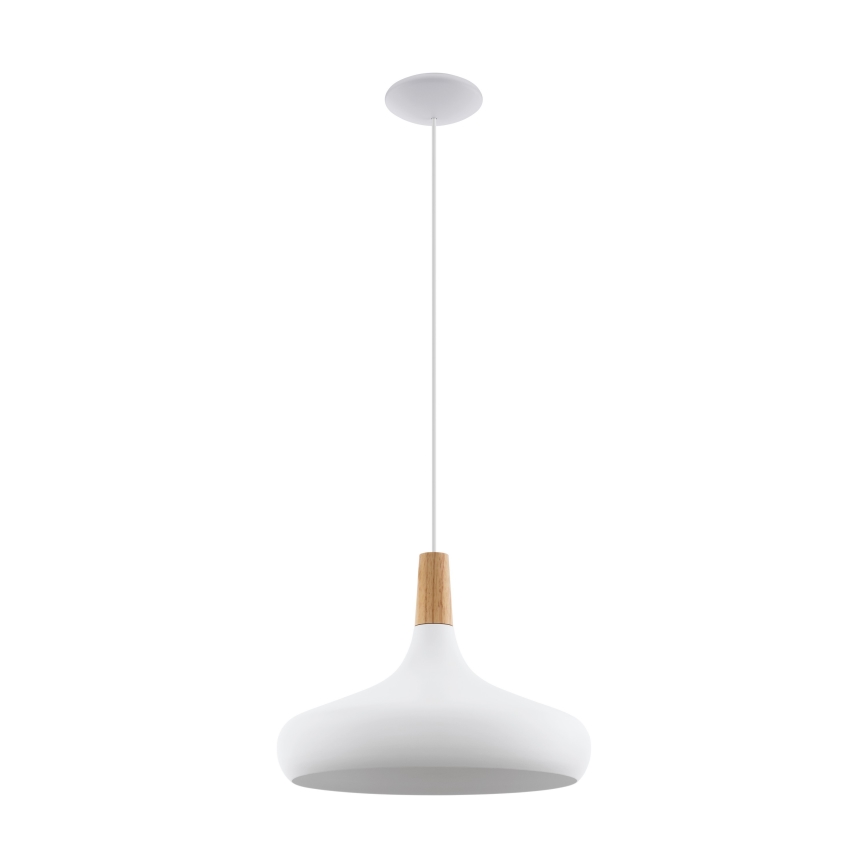 Eglo - Hängeleuchte 1xE27/40W/230V d 40 cm weiß - FSC-zertifiziert