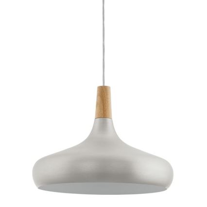 Eglo - Hängeleuchte 1xE27/40W/230V d 40 cm silbern - FSC-zertifiziert