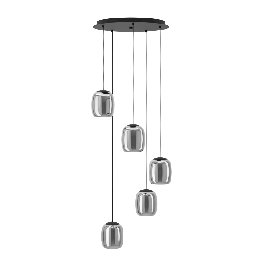 Eglo - Hängeleuchte 5xE27/28W/230V grau