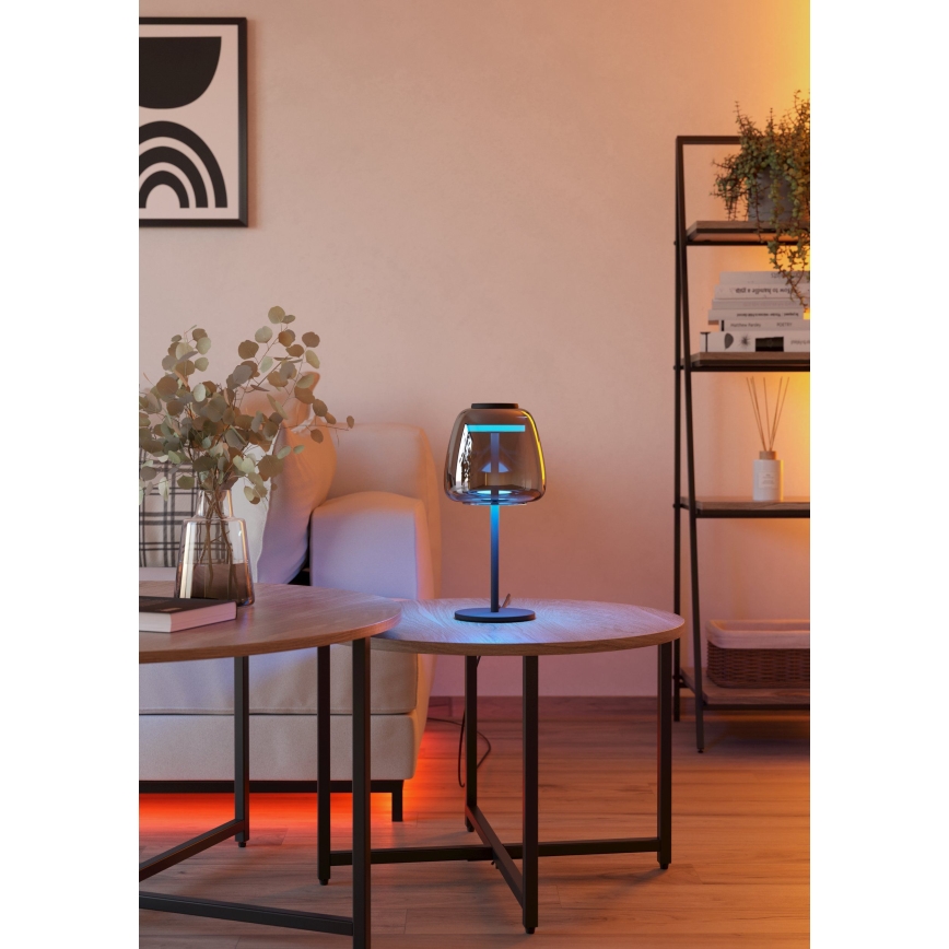 Eglo - LED RGBW dimmbare Tischleuchte LED/7,7W/230V 2700-6500K rauchfarben