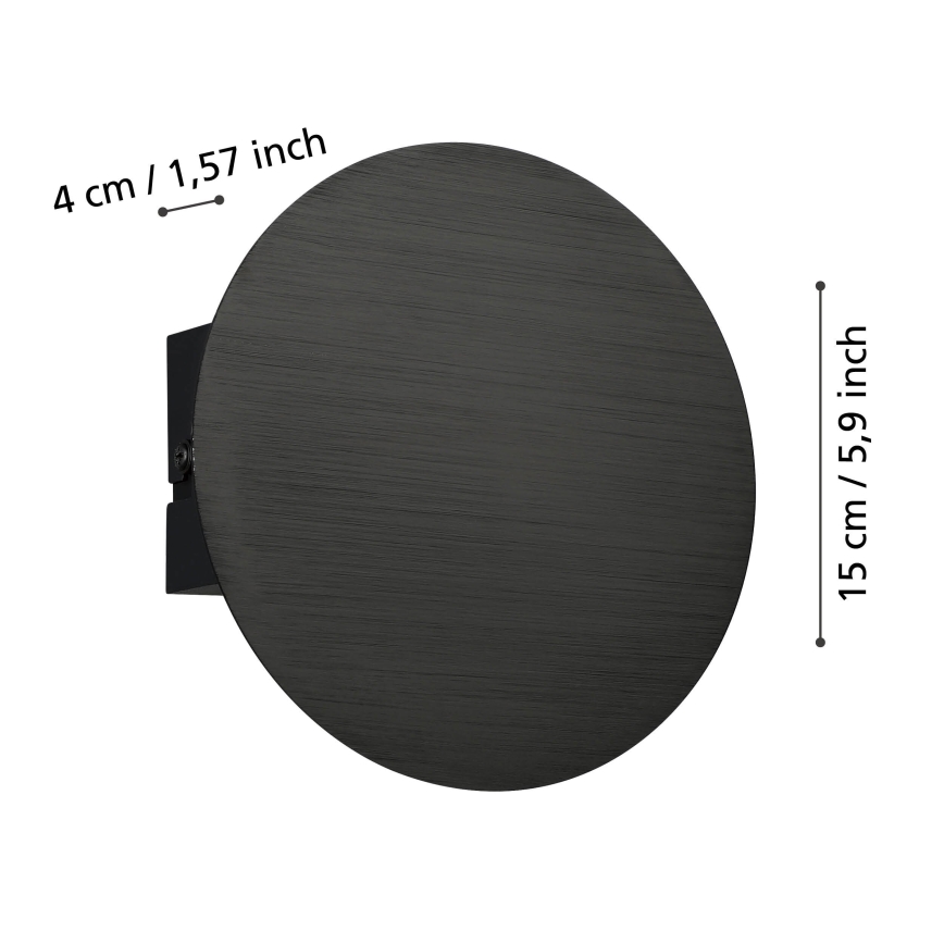 Eglo - LED-Wandleuchte LED/4W/230V 3000K schwarz