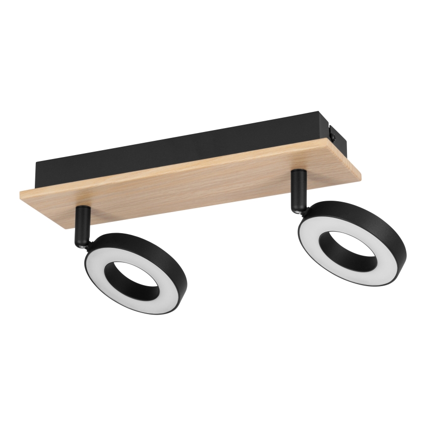 Eglo - LED-Spot 2xLED/4,2W/230V schwarz/braun