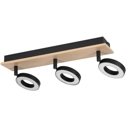 Eglo - LED Einbaustrahler 3xLED/4,2W/230V schwarz/braun