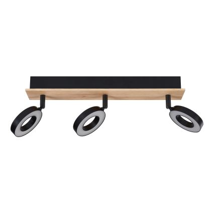 Eglo - LED Einbaustrahler 3xLED/4,2W/230V schwarz/braun