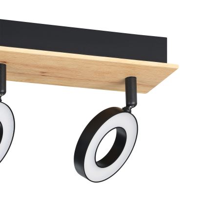 Eglo - LED Einbaustrahler 3xLED/4,2W/230V schwarz/braun